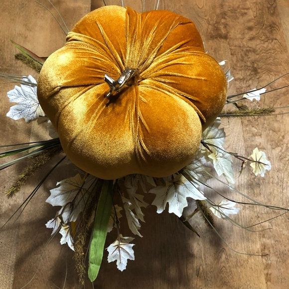 Gold Velvet Pumpkin Centerpiece, Fall Centerpiece, Home Decor - Picture 5 of 5